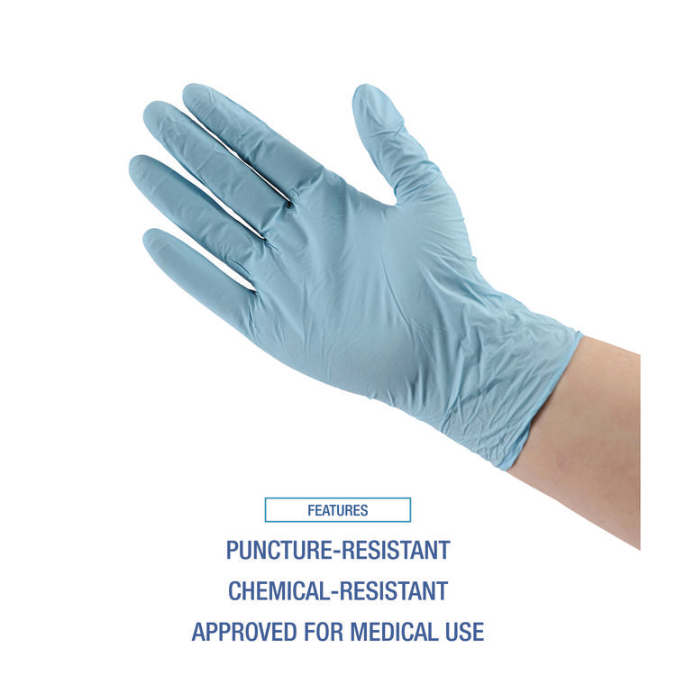 Disposable Examination Nitrile Gloves, Small, Blue, 5 mil, 1,000/Carton