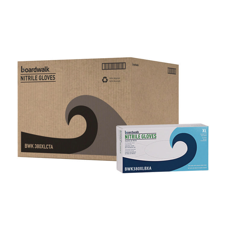 Disposable General-Purpose Nitrile Gloves, X-Large, Blue, 4 mil, 1,000/Carton