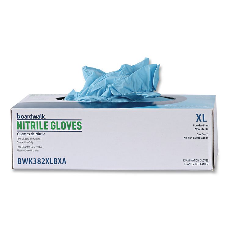 Disposable Examination Nitrile Gloves, X-Large, Blue, 5 mil, 1,000/Carton