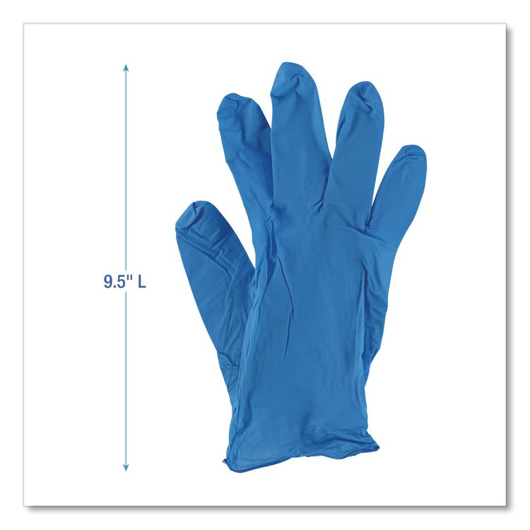 Disposable General-Purpose Powder-Free Nitrile Gloves, X-Large, Blue, 5 mil, 1,000/Carton