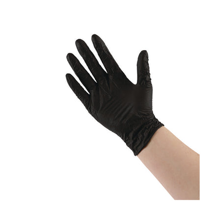 Disposable General-Purpose Powder-Free Nitrile Gloves, Medium, Black, 4.4 mil, 100/Box, 10 Boxes/Carton