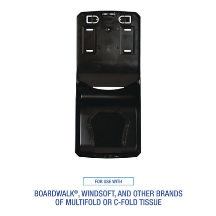 Ultrafold Multifold/c-Fold Towel Dispenser, 11.75 X 6.25 X 18, Black Pearl
