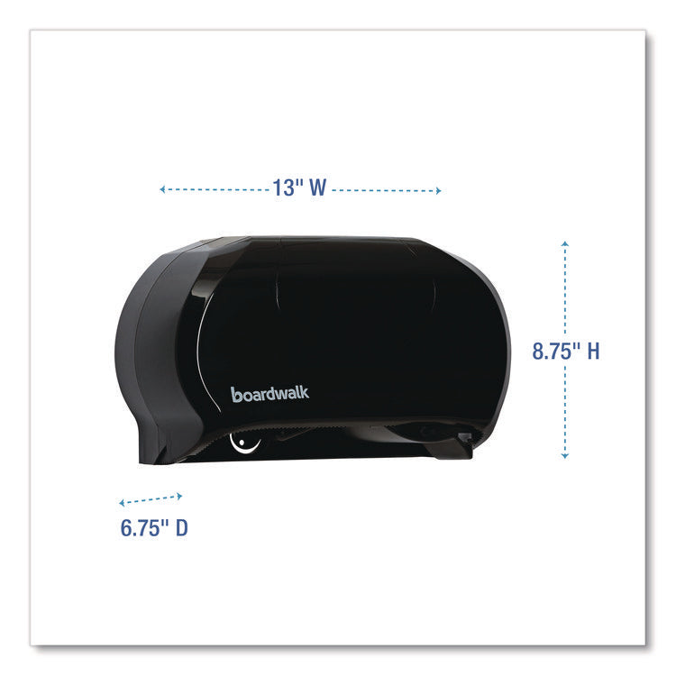 Standard Twin Toilet Tissue Dispenser, 13 x 6.75 x 8.75, Black