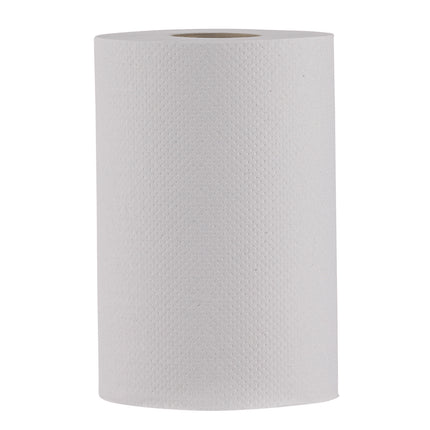 Hardwound Paper Towels, Nonperforated, 1-Ply, 8" x 350 ft, White, 12 Rolls/Carton
