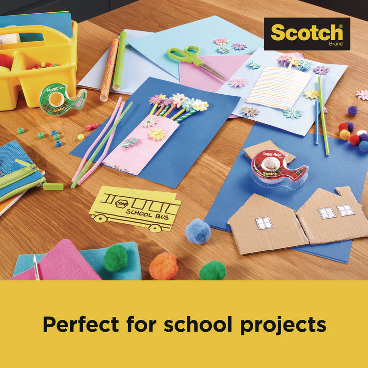 Office Essentials Kit, 7 Pads Assorted Super Sticky Notes, 1 Pack Flags, Roll Magic Tape, Roll Super-Hold Tape, 1 Scissors