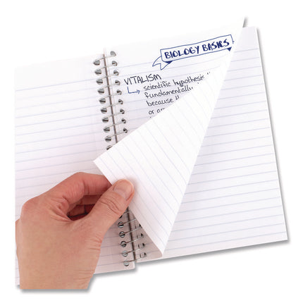 Wirebound Notebook, 1-Subject, Medium/College Rule, Randomly Assorted Cover Color, (80) 7 x 5.5 Sheets