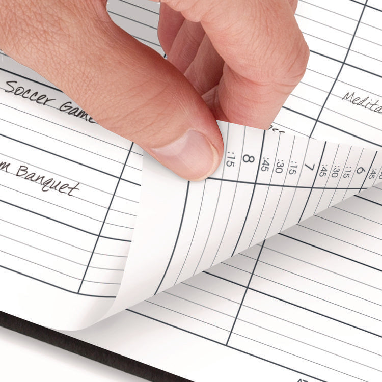 Four-Person Group Undated Daily Appointment Book, 10.88 X 8.5, Black Cover, 12-Month (jan To Dec): Undated