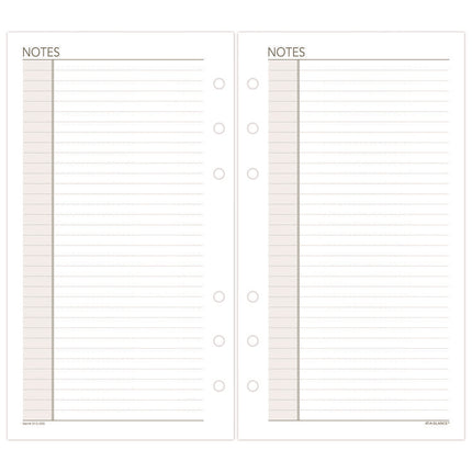 Lined Notes Pages For Planners/organizers, 6.75 X 3.75, White Sheets, Undated