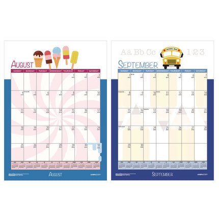 Academic Year Recycled Seasonal Wall Calendar, Illustrated Seasons Artwork, 12 x 16.5, 12-Month (July to June): 2024 to 2025