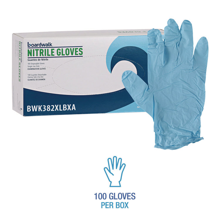 Disposable Examination Nitrile Gloves, X-Large, Blue, 5 mil, 100/Box