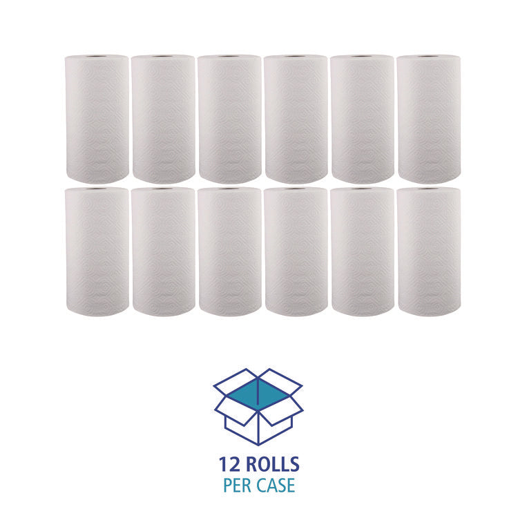 Kitchen Roll Towel, 2-Ply, 11 X 8.5, White, 250/roll, 12 Rolls/carton