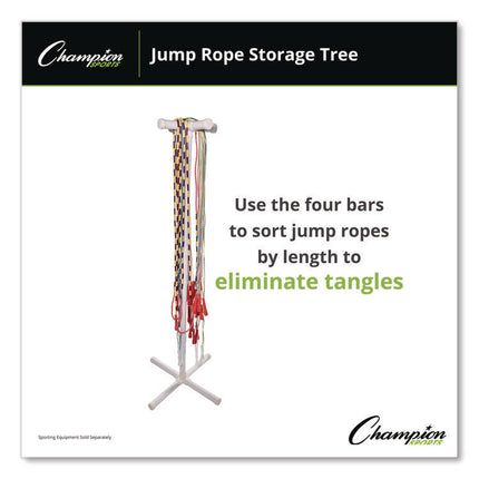 Jump Rope Storage Tree, 25.5" x 25.5" x 68.5", White
