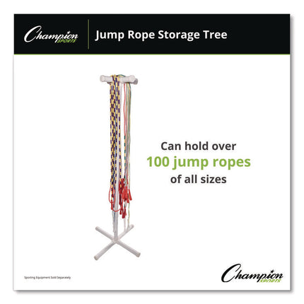 Jump Rope Storage Tree, 25.5" x 25.5" x 68.5", White