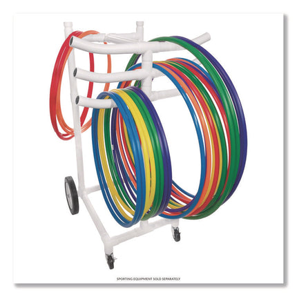 Hoop Storage Rack, Plastic, 176 lb Capacity, 26 x 22 x 49, White