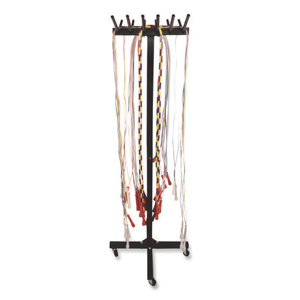 Portable Jump Rope Metal Rack, 23" x 23" x 65", Black