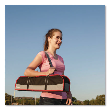 Deluxe Tether Ball Set, Tetherball/102" Cord/(4) 24" Telescoping Poles/Carry Bag/Pump with Needle