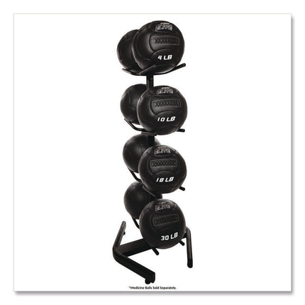 U-Ring Double Medicine Ball Tree, 28" x 28" x 60", Black