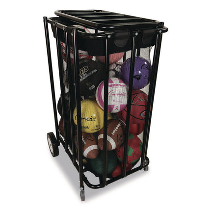 Compact Lockable Ball Locker, Metal, 176 lb Capacity, 22 x 28 x 43, Black