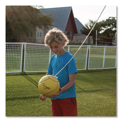 Deluxe Tether Ball Set, Tetherball/102" Cord/(4) 24" Telescoping Poles/Carry Bag/Pump with Needle