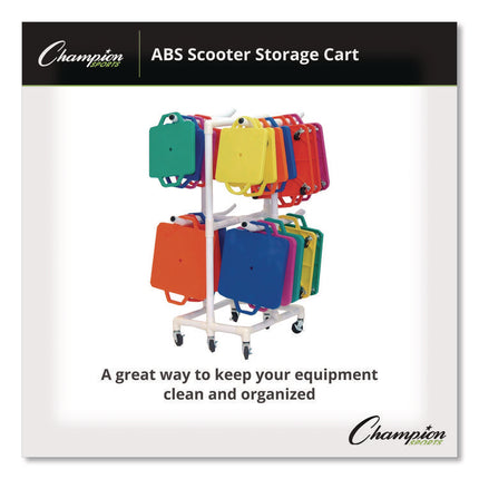 ABS Scooter Storage Cart, Plastic, 176 lb Capacity, 21 x 27 x 54, White