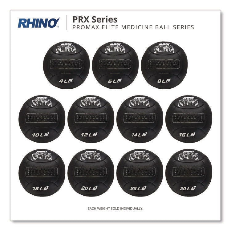 Rhino Promax Elite Medicine Ball, 20 lb, Black