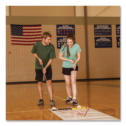 Blacktop Shuffleboard Set, (2) Two-Piece 51" Cues/(8) Discs/Sidewalk Chalk