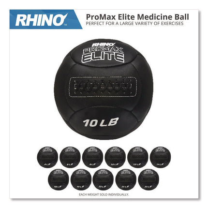 Rhino Promax Elite Medicine Ball, 16 lb, Black