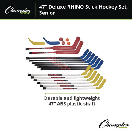 Indoor ABS Floor Hockey Set, 2 Pucks, 14 Sticks