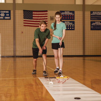 Blacktop Shuffleboard Set, (2) Two-Piece 51" Cues/(8) Discs/Sidewalk Chalk