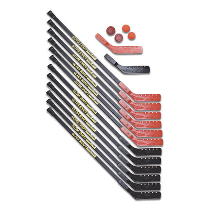 Ultra Shaft Hockey Set, Twelve 42" Hockey Sticks/Two Pucks/Two Balls/Two Extra Blades