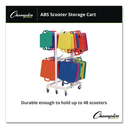 ABS Scooter Storage Cart, Plastic, 176 lb Capacity, 21 x 27 x 54, White