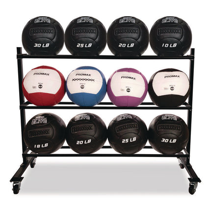 RPX Medicine Ball Rack, Metal, 220 lb Capacity, 18.5 x 62 x 45, Black