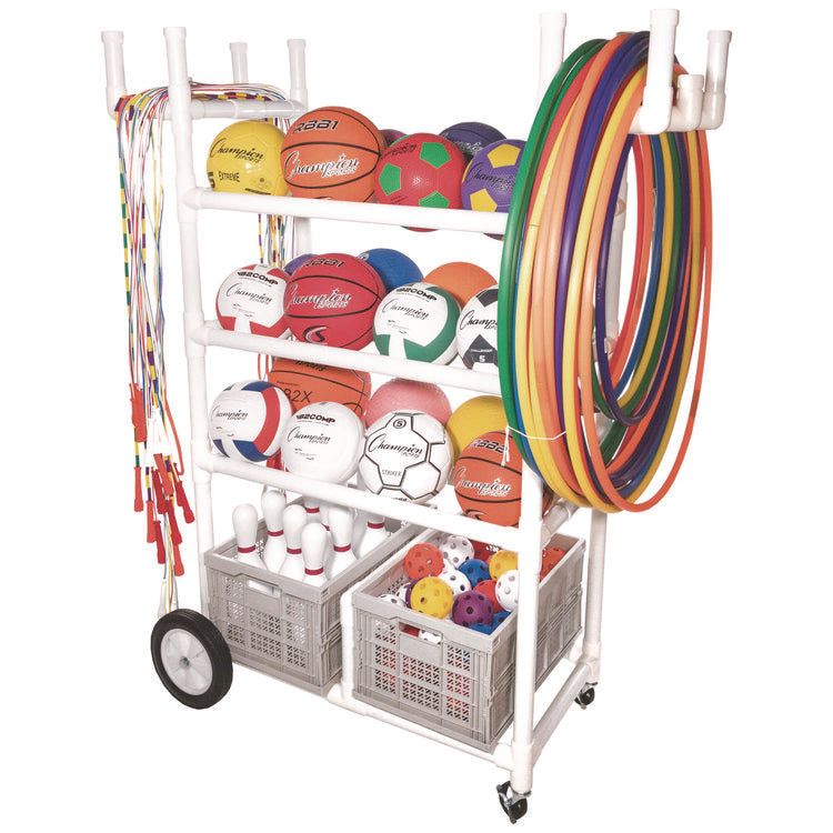 High Impact All-Terrain Heavy-Duty Cart, Plastic, 176 lb Capacity, 19 x 53 x 58, White
