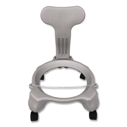 Kid's Ball Chair, Supports Up to 264 lb, 12.5" Seat Height, Blue Seat, Silver Base