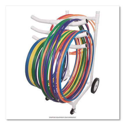 Hoop Storage Rack, Plastic, 176 lb Capacity, 26 x 22 x 49, White