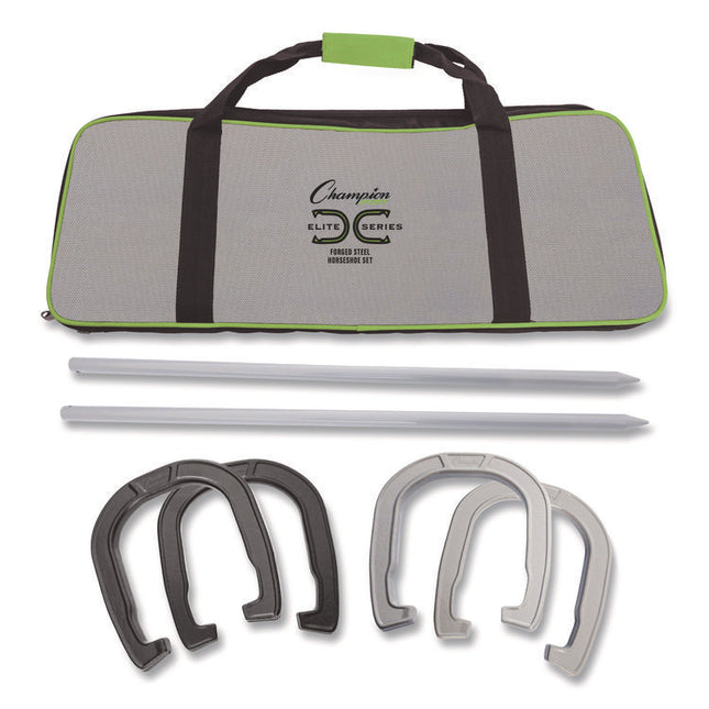Forged Steel Horseshoe Set, 4 Horseshoes/2 Stakes/Carry Bag/Rules Sheet