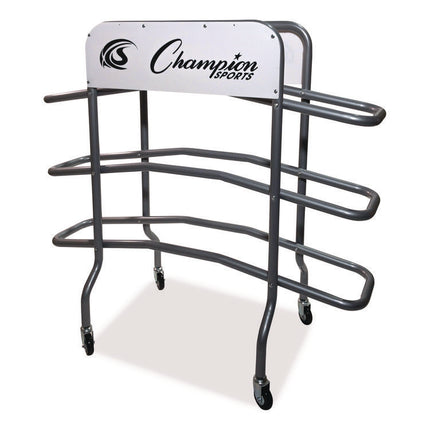 3-Tier Pro Basketball Rack, Metal, 220 lb Capacity, 8 x 60 x 48, Silver