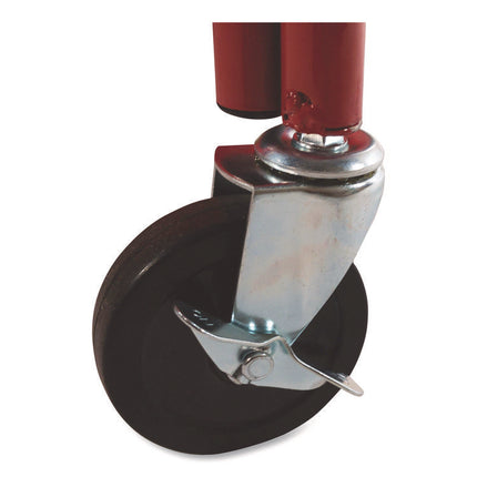 Back Ease Storage Cart, Metal, 176 lb Capacity, 30 x 43 x 45, Red