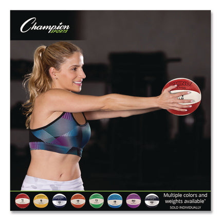 Rhino Leather Medicine Ball, 4 lb, Red/White