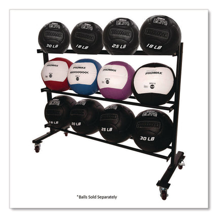 RPX Medicine Ball Rack, Metal, 220 lb Capacity, 18.5 x 62 x 45, Black