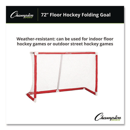 72 Inch Floor Hockey Collapsible Goal, 24" x 72", 1.65" dia Frame