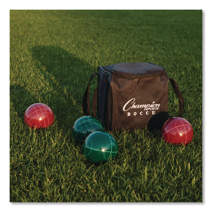 Deluxe Bocce Tournament Set, 4.25" dia Balls, Assorted Colors