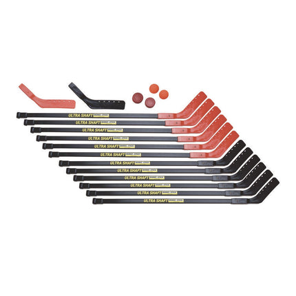 Ultra Shaft Hockey Set, Twelve 47' Hockey Sticks/Two Pucks/Two Balls/Two Extra Blades