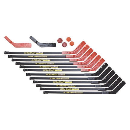 Ultra Shaft Hockey Set, Twelve 42" Hockey Sticks/Two Pucks/Two Balls/Two Extra Blades