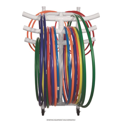 Hoop Storage Rack, Plastic, 176 lb Capacity, 26 x 22 x 49, White