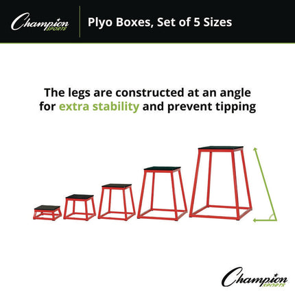 Plyo Box Set, 13", 15", 18", 21", 24", 5/Set