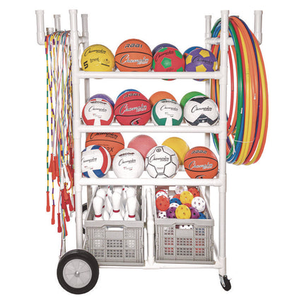 High Impact All-Terrain Heavy-Duty Cart, Plastic, 176 lb Capacity, 19 x 53 x 58, White