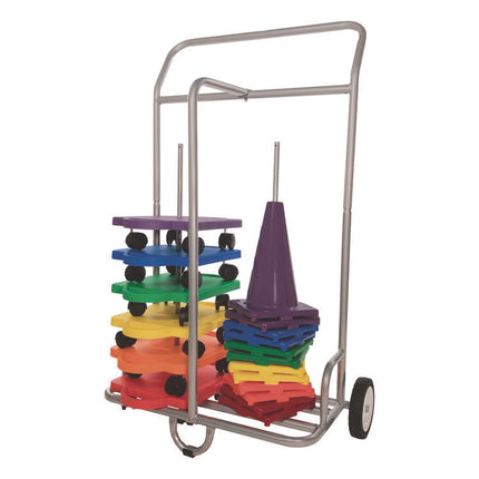Scooter Storage Cart, Metal, 132 lb Capacity, 16 x 32 x 48, Silver