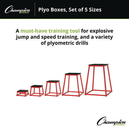 Plyo Box Set, 13", 15", 18", 21", 24", 5/Set