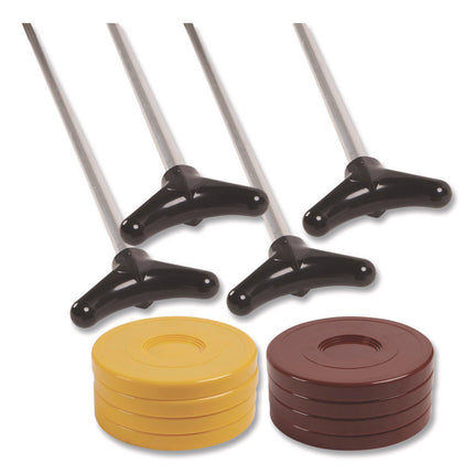 Shuffleboard Set, 4 Cues, 8 Pucks